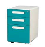 筑波産商  パステルカラーチェスト AP-CH ワゴン ブルー色 BL キャスター・鍵付 -