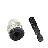 鯉物語 6.35mm チャック能力 0.3-3mmドリルチャック キーレスチャック高速化ビット 六角軸ドリルチャックキーレス 充電ドリルチャック 47mm