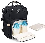 PomeloBest マザーズバッグリュック 多機能 大容量ママバッグ スクエア リュックサック ママリュック 盗難防止ポケット付き マザーズリュック 男女兼用 保温ポケット付き おむつ替えシート付き