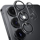 Podick カメラフィルム Galaxy S26 Ultra用 カメラ保護 9H強化ガラス アルミ合金 ギャラクシー S26 Ultra レンズカバー 高透過率 黒縁取り 露出オーバー防止 キズ防止 耐衝撃 全面保護 指紋防止 飛散防止 気泡ゼロ 極薄 レンズプロテクター (ブラック)