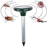 junda 動物撃退器 超音波 LED　蛇　駆除器　動物撃退器 超音波 ソーラー充電 害獣撃退 猫 鳥 ネズミ 犬 野良猫など撃退 庭園を保護 野良動物対策器　電池付き