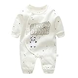 エルフ ベビー(Fairy Baby)ベビー服 カバーオールロンパース 前開き 長袖 パンダ+星柄 12M