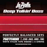 [La Bella] 760THBB “Beatle” Bass White Nylon Tape 50-100 - ラ ベラ ベース 弦