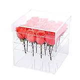 Choice Fun フラワーベース花ベース植木鉢フラワー花ケースボックス造花ケース花器お祝いアクリルボックスプレゼントクリア