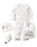 カーターズ Carter's ご出産祝いに カバーオール 長袖 足つき 豪華4点 ギフトセット 4-Piece Babysoft Take-Me-Home Set 6M (61-67cm) [並行輸入