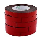 uxcell スポンジテープ 20mmx1mm 10M長さ 両面フォームテープ スポンジ材質 5個入り