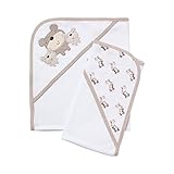 Gerber Newborn Baby Neutral Terry Hooded Bear Bath Towels - 047 by Gerber