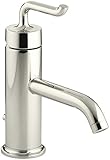 KOHLER K-14402-4-SN Purist Single-Control Lavatory Faucet with Smile Design Handle, Vibrant Polished