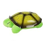 AKSSWEET 可愛い トワイライト タートル ナイトスカイ 【 夜空 星座 イルミネーション LED ライト プロジェクター USBケーブル 電池式 】 夜の光 睡眠 ぬいぐるみ 音楽29x19x