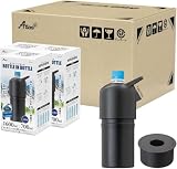 アトラス ペットボトルホルダー 水筒 12個セット 保冷 ペットボトルクーラー 500ml 700ml 真空断熱 ブラック 大容量 ハンドル 取っ手付き スペーサー付き ボトルインボトル ABIB-LBKSP12P