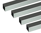 安田 アルミ角パイプ 1m 1.5x20x20mm シルバー 4本組
