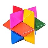 Naisidier 木製パズルゲーム Jiasaws ミステリアスキューブトイ Kongming Lock Brain Teasers IQ おもちゃギフト 子供 大人 カラフル 八角形ボール