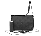 Primrose Hill Embroidered Messenger Style Baby Change Bag (Black) by Primrose Hill