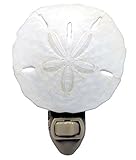 天然貝夜ライトプラグIncludesライト電球 – 3インチホワイト砂ドル – Nautical天然貝ビーチホーム飾り