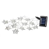 Outdoor Warm White 12 LED Solar String Lights, Star [並行輸入品]