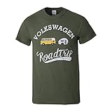 VWフォルクスワーゲン純正Roadtrip TシャツEurovan Camper MED グリーン DRG003989