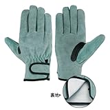 シモン　オイル革手袋【革手袋】（床革当て付き・綿裏地付・10双入り）《002-717P-Wオイル裏地付》