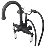 Kingston Brass CC3017T5 Vintage 3-3/8-Inch Center Wall Mount Leg Tub Filler, Oil Rubbed Bronze [並行輸入