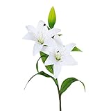 人工花の高シミュレーションユリホームオフィスレストラン花の装飾-白