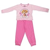 キッズ・子供用 ガールズ パウ・パトロール 長袖トップス・ボトムス(ズボン) パジャマ上下セット 女の子 (2-3歳) (ベビーピンク)