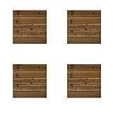 ウッドタイル ウッドパネル 木製タイル 木製パネル スギ材 杉 幅29cm 4枚セット ダーク ブラウン DBR〔A〕