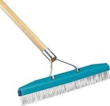 Commercial Groomer Carpet Rake - 18 Wide with 54 Long Handle by Carlisle