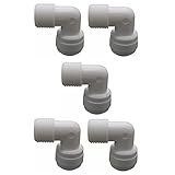 Malidaオス3 / 8 " to 3 / 8 " ODチューブクイック接続継手for ROシステム水フィルタ5個パック