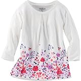 OSHKOSH(オシュコシュ) フローラルボーダープリントトップ アイボリー トップス長袖Tシャツ 4歳【並行輸入】