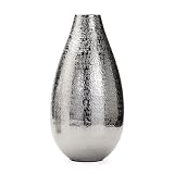 Torre & Tagus 901512A Talis Hammered Vase, Tall, Silver [並行輸入品]