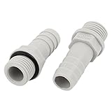uxcell ホースコネクタ　バーブホーステールコネクタ　フィッティング　1/4 BSP　オスパイプ　2個入り