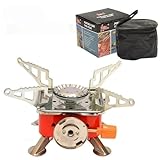 アウトドア バーナー 防風キャンプ用ガスミニストーブ CB缶 OD缶対応アダプター ピクニッククッカー 屋外バックパッキングハイキングピクニックや料理用のキャリングケース付きポータブル折りたたみ式ストーブバーナーカバー