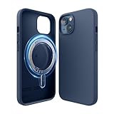 elago 磁気ケース MagSafe/iPhone 13 6.1インチ対応 - 内蔵マグネット 液体シリコン 保護カバー MagSafe全アクセサリー対応 (Jean Indigo)