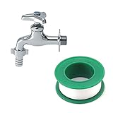 カクダイ カップリング付き横水栓 徳用10個パック テープ付 6999-152