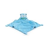 Adorable Soft Blue Security Blanket with Plush Owl For Baby or Toddler by Burton & Burton