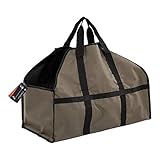 CyberDyer薪ログキャリアHeavy Duty Durable 26 " (L) X 10 " (W) X 12 " (H) LargeサイズTotes薪暖炉バッグforアウトドアピクニックビー