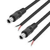 GINTOOYUN DC8020コネクターピグテールケーブル DC 8.0mm x 2.0mm オスプラグ - ベアワイヤー オープンエンド電源ケーブルサプライ修理ケーブル ポータブル電源ステーション用 (0.3m) 2本。