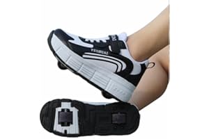 1輪タイプ/2輪タイプ 大人用 子供用 ローラーシューズ ローラースケート キッズ 大人 スニーカー ローラーブレード メンズ レディース 男女兼用 ジュニア スニーカー 運動靴 スポーツ 靴 シューズ カジュアル ローラースニーカー 初心者 21-26cm 黒 白 ブラック ホワイト