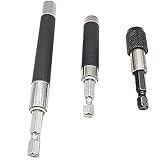 3 ピース 60 ミリメートル 80 ミリメートル 120 ミリメートル 1/4 "六角磁気インパクト ドライバー ビット ホルダー クイック リリース ソケット ドライブ延長セット ソケット バー拡