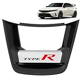 TEUCRO 新型シビックタイプR FL5専用 ステアリングホイール装飾パーツ FL5ロゴ 原車データ採用 雰囲気変わり 一体感・統一感 専用ロゴ入り・高精度フィット・簡単取付・耐摩耗仕様 ハンドル飾り 内装アクセサリー (タイプR-TYPE R-FL5専用)