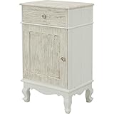 ラフィネ ドア付キャビネット 木製 引き出し収納付き アンティーク調 (インテリア家具) 【完成品】