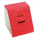 お金ボックス人面to eatお金貯金箱Saving Moneyクリエイティブギフトfor Kids Friends – レッド