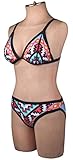 Florataレディース印刷ビキニセットホルターネックパッド入りブラタンキニスイムウェア水着ビーチウェア