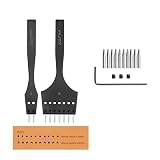 WUTA 丸目打ち 第3世代菱目打ち レザークラフト 工具 取り外し可能 パンチアクセサリ DIY用 革細工 セット(5mm- 2+7)