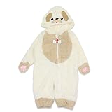 カバーオール ロンパース 干支 えと いぬ 犬 なりきり ベビー 赤ちゃん 子供服 長袖 2018年 男の子 女の子 年賀状 記念撮影 出産祝い ギフト オフ白 90cm 15671906OW90