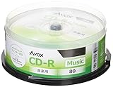 AVOX CD-RA 音楽用(80分) 1-32倍速 25枚 スピンドルケース