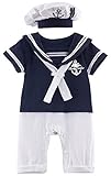 mombebe Baby Boys ' 2ピースセーラーロンパース洋服 カラー: ブルー
