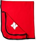 NCAA Nebraska Cornhuskers幼児毛布、1サイズ、レッド/ブラック