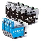 LC411 brother用互換インクカートリッジブラザー用LC411BKブラック4本 LC411Cシアン4本 合計8本 対応機種：DCP-J526N/J528N/J914N/J915N/J926N-W/J926N-W/B /J928N-B/J1800N/ MFC-J904N/J905N/J739DN/DWN /J939DN/DWN