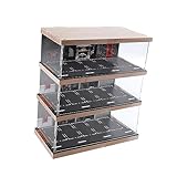 Shamiina 1/64 スケールのダイキャストモデルカーディスプレイケース車のガレージショーケース、保護可変デスクトップ装飾用, 3層