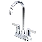 Kingston Brass KB8491NDL 4-3/4-Inch(12.6cm) in Spout Reach NuvoFusion Two Handle 4-Inch (10.16cm)Cen